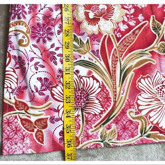 Islander Hawaiian Floral Maxi Skirt Side Button Elastic Back Waist - Picture 8 of 13